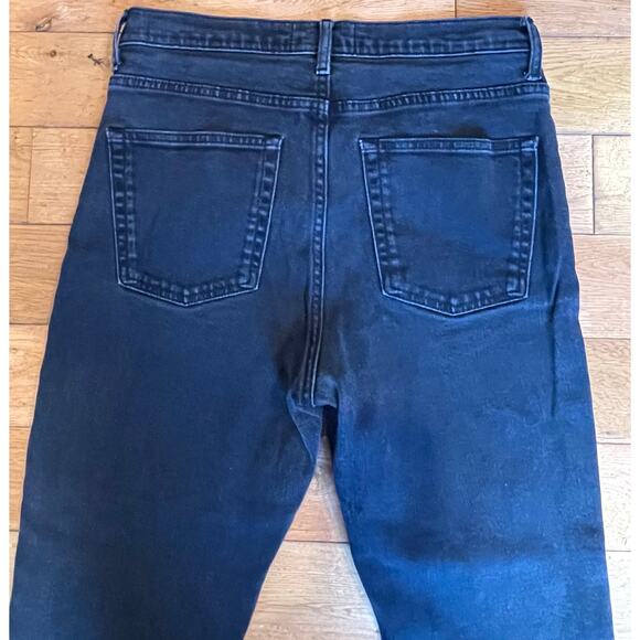 Everlane Women’s Straight Leg  Raw Hem Black Wash Ankle Size 29 - Picture 4 of 5